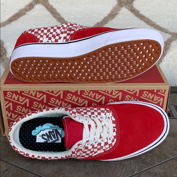 VANS COMFYCUSH ERA TEAR CHECKERBOARD Red/Trwht Men - Picture 3 of 16
